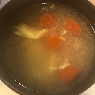 卵とプチトマトの中華スープ